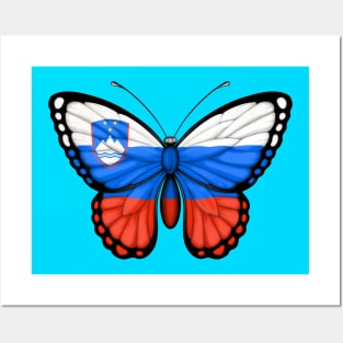 Slovenian Flag Butterfly Posters and Art